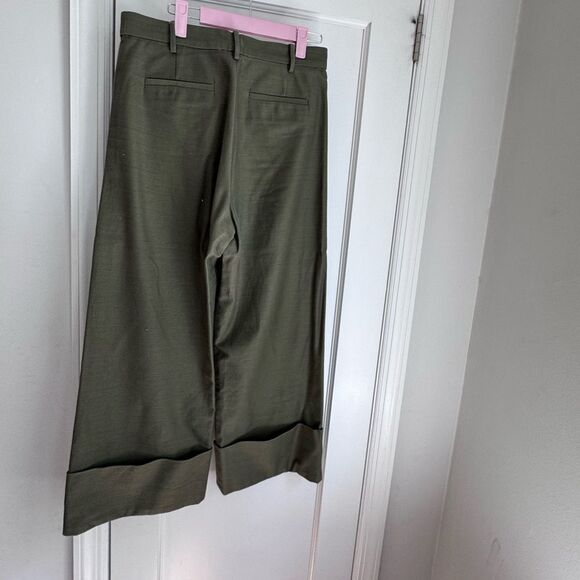 🫒 SEA New York High-Waisted Olive Cuffed Pants – Size 8, GUC - Picture 3 of 4